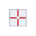 カクペタ付きアルミプレート十字 1穴  50×50×4mm  A50C1KAKUP  カクマル
