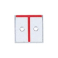 カクペタ付きアルミプレートT字 2穴  50×50×4mm  A50D2KAKUP  カクマル