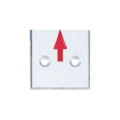 カクペタ付きアルミプレート半横矢 2穴  50×50×4mm  A50G2KAKUP  カクマル