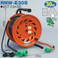 電工ドラム 延長コード型ドラム びっくリール 先端トリプルコンセント部のみ防雨型 屋内型 RNW-E30S 30ｍ 3ｍ+27ｍ アース付 日動工業