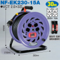 電工ドラム 単相200V一般型ドラム 屋内型 NF-EK230-15A 30ｍ 15A アース付 日動工業