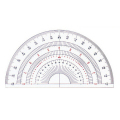 分度器 アクリル製 半円分度器 18cm 厚さ1.0mm No.16-505