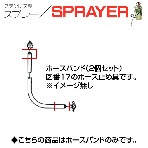 ステンレス製スプレー SPRAYER 部品 ホースバンド 2個セット 東亜オイル興業所[ステンレス製スプレー部品]