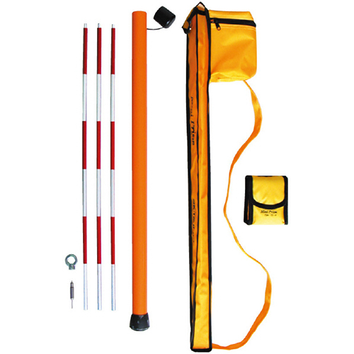 TSミニプリズム ピンポールセット 赤白 2段石突付 TSP-WSIS 大平産業