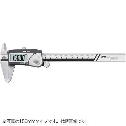 防滴ステンレスデジタルノギス 測定範囲：0~300mm、最小表示：0.01mm AD-5763-300