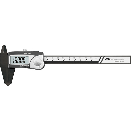 プラスチックデジタルノギス 測定範囲：0~150mm、最小表示：0.01mm AD-5765A-150