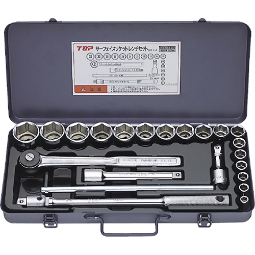 サーフェイスソケットレンチセット 6角サーフェイス差込角12.7mm 1/2inch  SSS-417S
