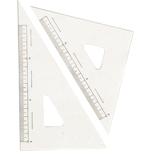 三角定規 目盛付 180mm 厚さ2mm 目盛140mm No.13-122