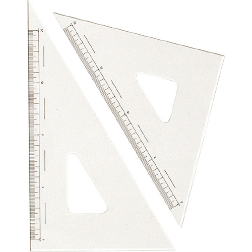 三角定規 目盛付 240mm 厚さ2mm 目盛200mm No.13-123
