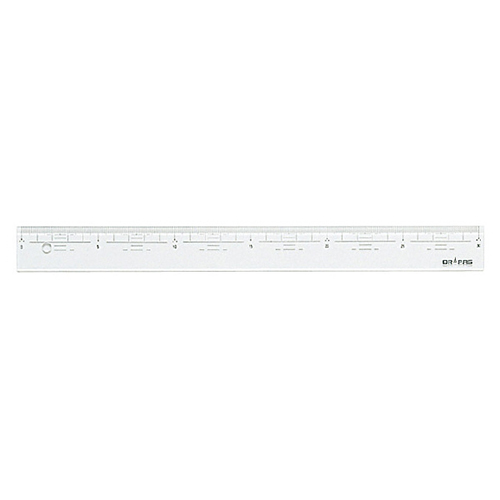 直定規 目盛付 アクリル製 30cm 幅29mm 厚さ3mm No.15-231