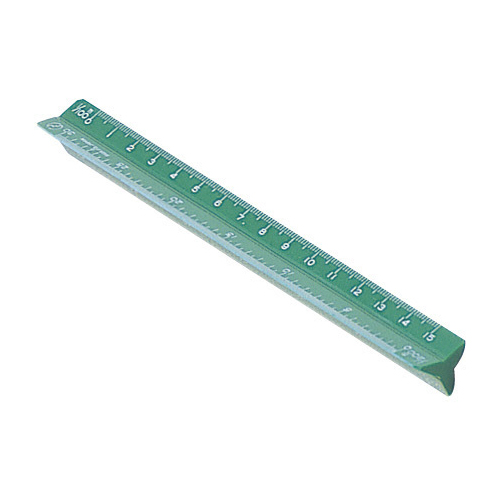 カラー三角スケール オリジナル 15cm 緑 No.16-244