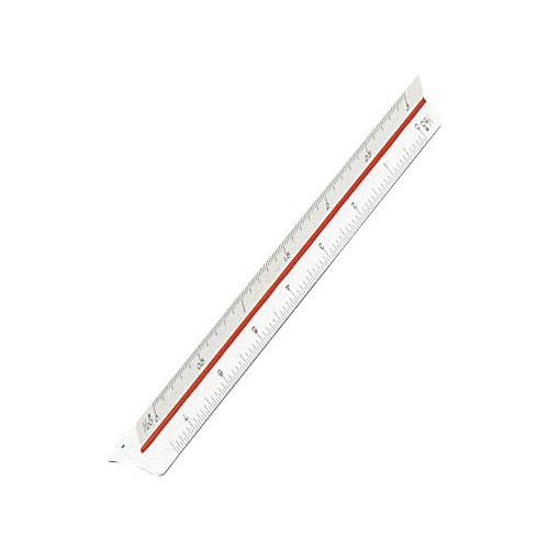 三角スケール 建築士用 15cm ポケット型 プラスチック製 No.16-153