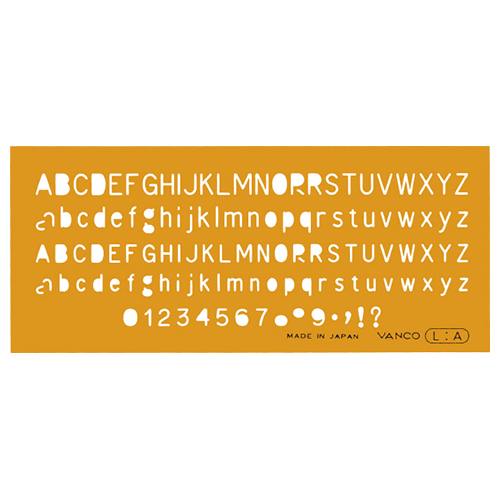 テンプレート 英字数字 L-A