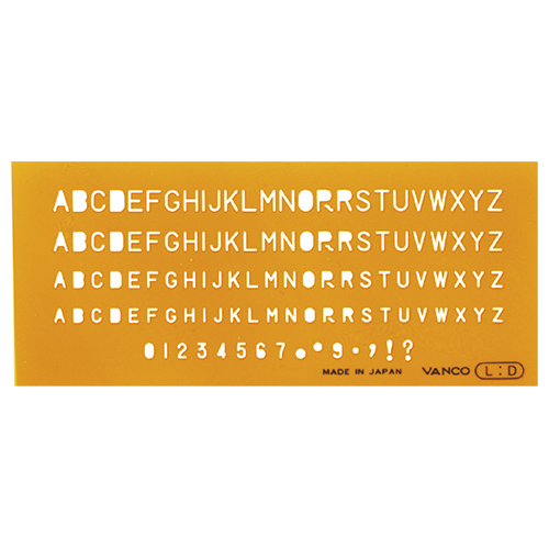 テンプレート 英字数字 L-D