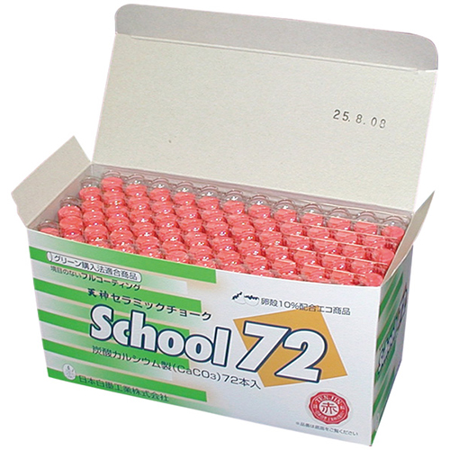 天神スクール72チョーク 赤 72本入 72C-2