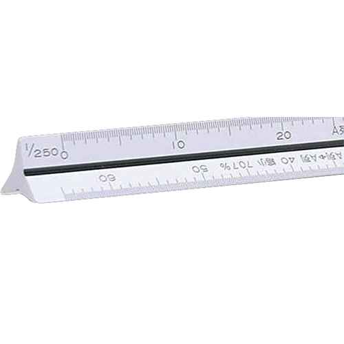 FCスケール FAX・COPYスケール 15cm ポケット型 プラスチック製 No.16-155