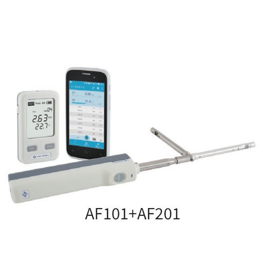 ワイヤレス風速・温度計  無線風速・温度プローブ+表示ユニット  AF101+AF201  アリアテクニカ