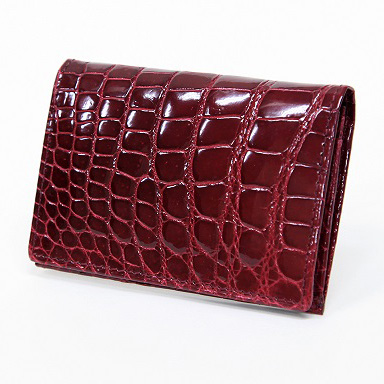 クロコダイル無双名刺入れ（笹マチ仕様）［0715KW06］