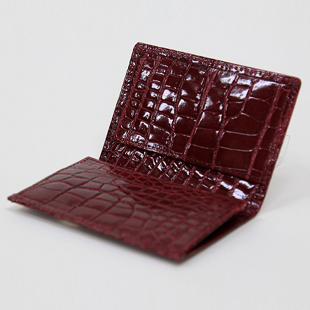 クロコダイル無双名刺入れ（笹マチ仕様）［0715KW06］