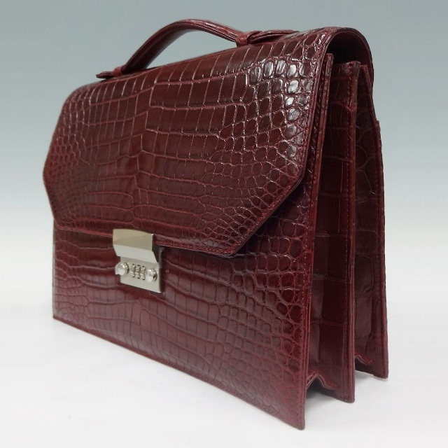 クロコダイルブリーフケース[0615KA10]