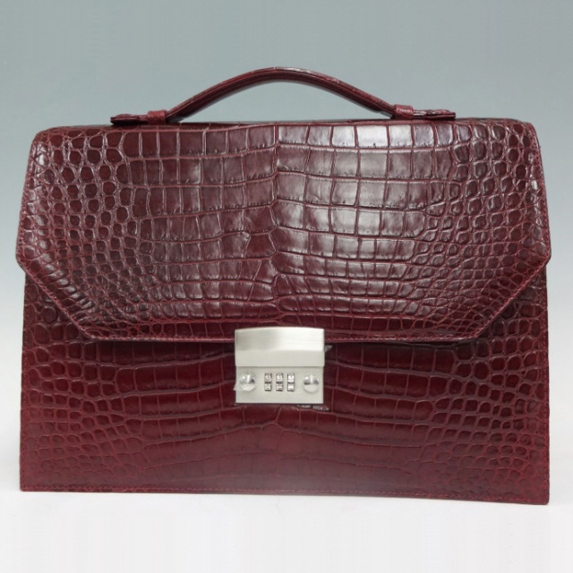 クロコダイルブリーフケース[0615KA10]