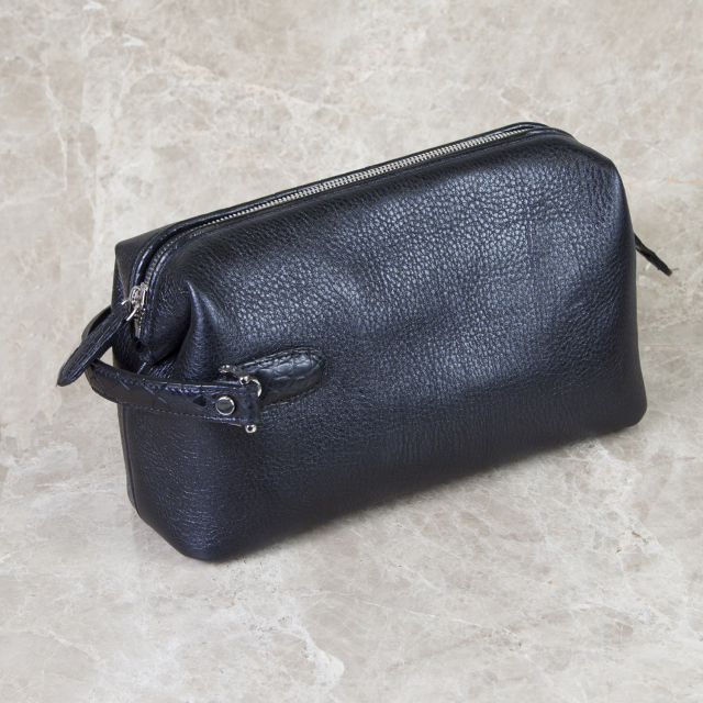 復刻モデル口金式シボ牛革　リミテッド・クロコセカンドバッグ（特典付き）[0615KW13]