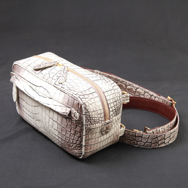クロコダイルメッセンジャーバッグ[B0619]
