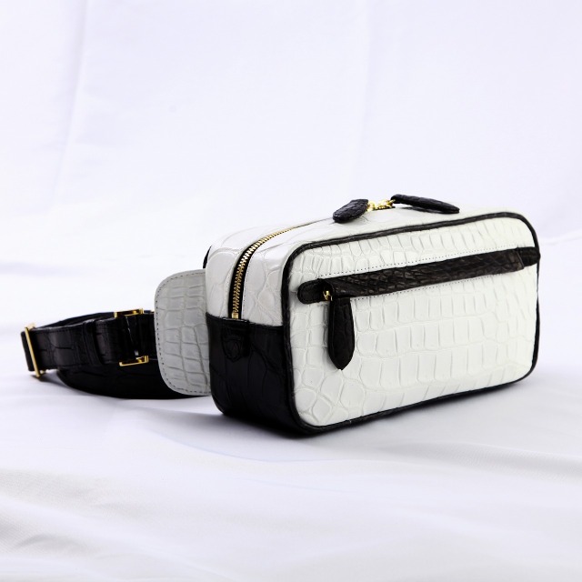 クロコダイルメッセンジャーバッグ[B0619]