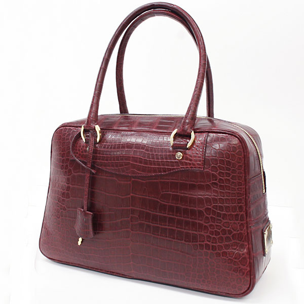 マットクロコダイルボストンバック（Ｍ）