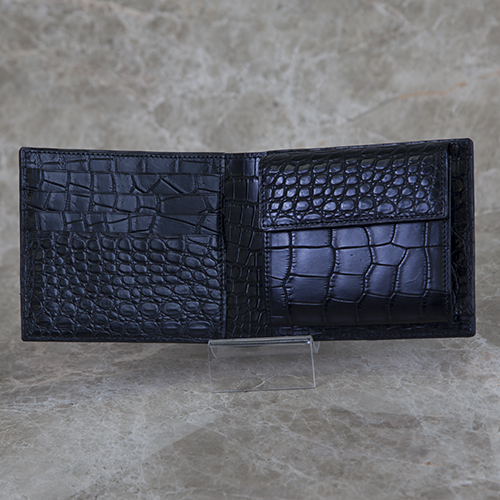 無双二つ折り財布（切り目）横カード 小銭入れ付き[HI1301MK]