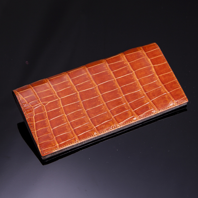 テール長財布(切り目)笹マチ[HI1306]/クロコダイルレザーショップ ガウディ