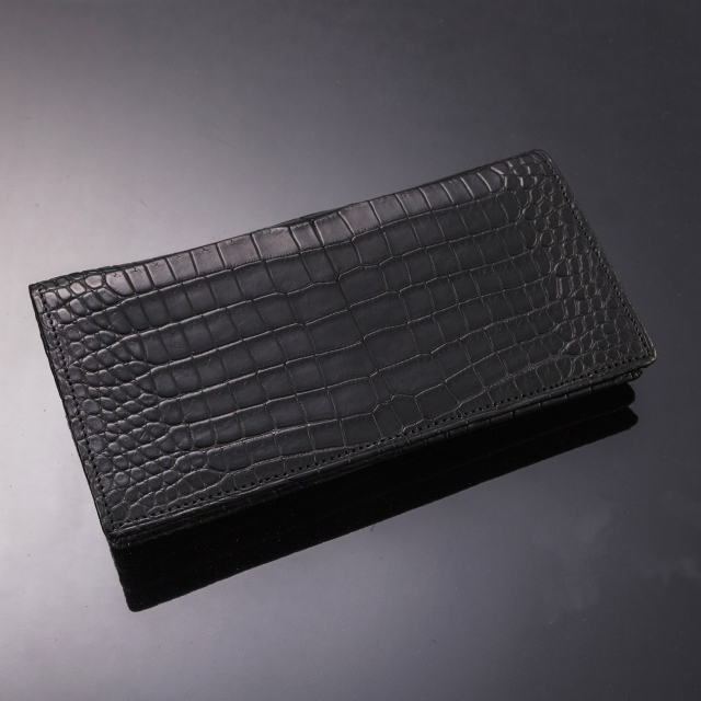クロコダイルロングウォレット10枚カード(無双)[M0702M]