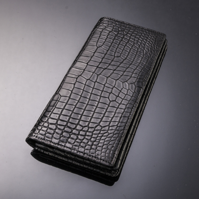 クロコダイルロングウォレット10枚カード(無双)[M0702M]