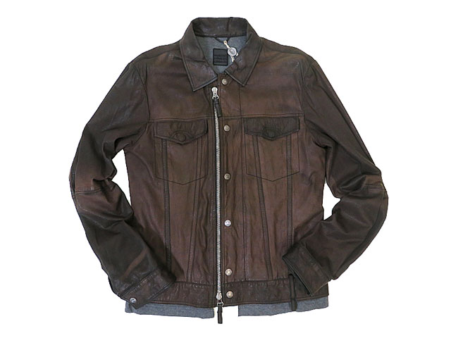 【ジルボー】★完全な状態でお渡しします★メンズ 48(M～L)サイズ☆超希少！羊革「WATT WASH」レーザー加工ブルゾン★彡