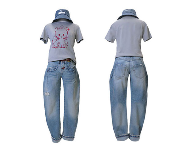 【ジルボー】レディース Sサイズ☆ジルボー独特なテーパードクラッシュ加工デニム☆50%OFF