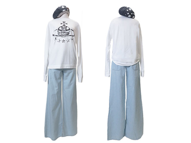 【ジルボー】レディース SS/S/Mサイズ☆ライトブルー☆ジルボーならではのシルエット☆彡ライトオンスバギーデニムが3,000円でGET‼