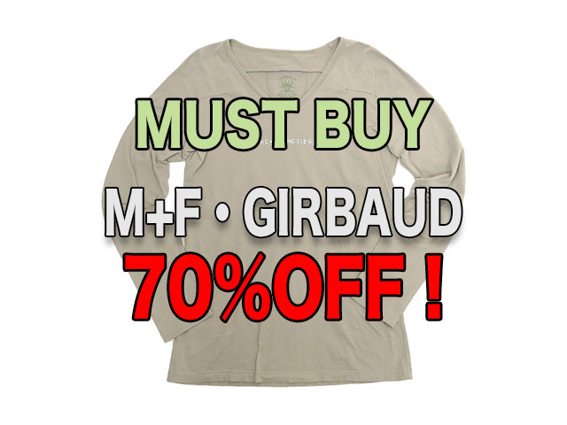 【ジルボー】レディース(L）サイズ★シャープなシルエット☆激安“MUST BUY” 期間限定“オールシーズン大活躍のラインストーン グレイッシュグリーン VネックロンTがなんと70%OFF2,205円