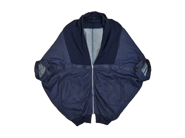 【FADレディス】40サイズ☆Lサイズ感覚のストレッチデニムポンチョ♪可愛い30%OFF