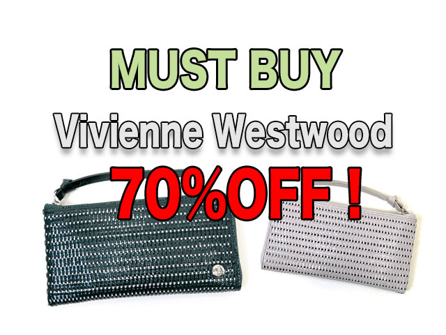 【Vivienne Westwood】レディース&メンズ◇激安“MUST BUY” 期間限定“レザーメッシュウオレット☆彡上品なエナメル加工＆別カラーレザーを織り込むこだわりの長財布がなんと70%OFF12,870円