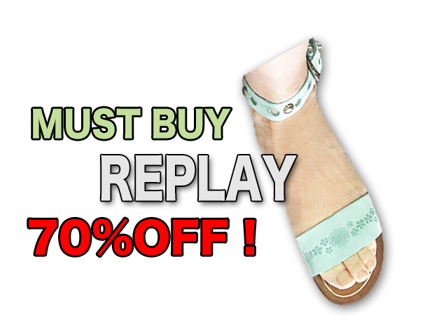 【REPLAY】レディース35(23～23.5cm)サイズ◇激安“MUST BUY” 期間限定“イタリア製夏のアンクルストラップレザーサンダル☆彡ゴム底ソール ビンテージ風レザー加工が70％OFF7,128円