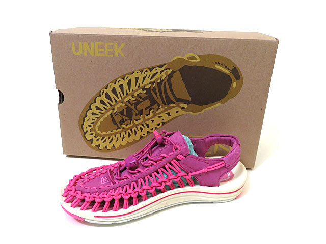 【KEEN】38(約23～24cm)サイズ☆夏の足元を演出☆バーガンディのオシャレ可愛い配色☆彡20%OFF