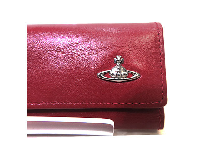 【美品】vivienne Westwood  フラットオーブ　キーケース　レザー 日本限定】VINTAGE ORB キーケース(ブラック)（レディース