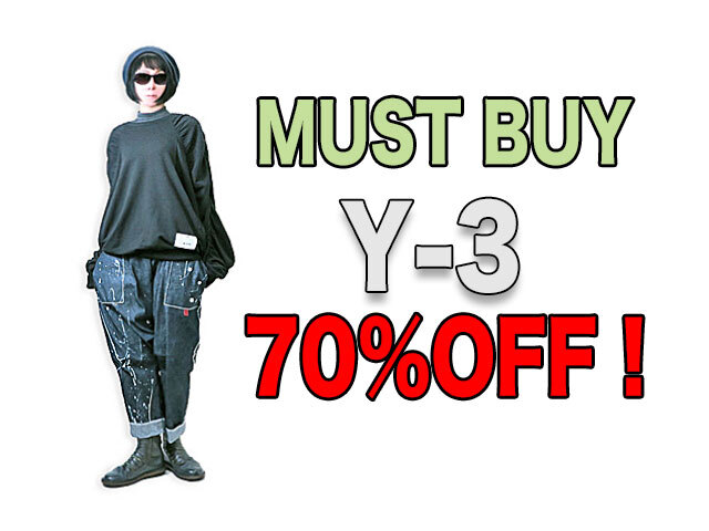 【Y-3】レディ-ス◇S（S～L)サイズ☆激安“MUST BUY” 期間限定“ブラック シャーリングカットソー ドルマンスリーブ☆モードライン☆彡70%OFF10,560円