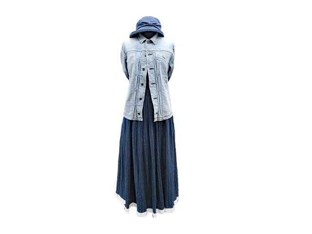 【FADselect】レディース◇激安“MUST BUY” 期間限定◇M～Lサイズ☆裏地付コットンの優しさにストライプ、裾の白テープがポイントのスカートが70％OFF☆彡