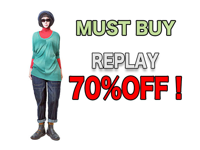 【REPLAY】レディース S(S～L)サイズ◆激安“MUST BUY” 期間限定◆グリーン爽やかサマーボーダーニット☆彡サラサラ感がたまらないサマーニットが70％OFF7,776円