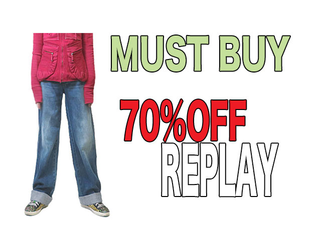 【REPLAY】レディース24（S～M）サイズ☆激安“MUST BUY” 期間限定“ ☆ついにデニムワイドパンツがこの春トレンド入り☆彡裾 切りっぱなしが70%OFF11,016円☆彡