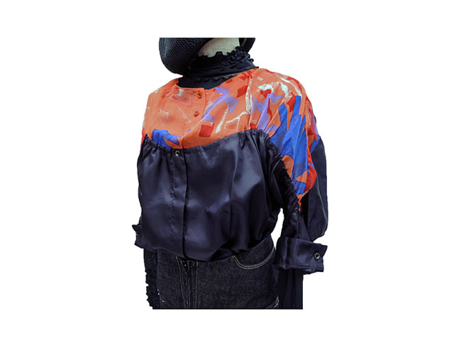 【ジルボーレディス】S/M（M～L）サイズ ◇上品でお洒落な七分袖ゆる系Aラインシルクブラウス☆88%OFF3,000円（税込）