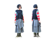 【HIGH】レディ-ス◇Lサイズ☆好評ニット再入荷（9/13）☆彡上品で可愛い２WAYニットゆるく着て下さい☆ミックスニット&ジャガード織の袖40%OFF
