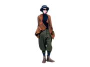 【Vivienne Westwood RED LABEL】レディ-ス◇02（M)サイズ☆ミリタリーグリーンカプリパンツ☆ビンテージ加工された素材感 ボリューミーなシルエット☆彡30%OFF