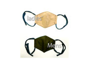 【GCL-MASK】レディース&メンズ(レディース/メンズ)サイズ☆ベージュ＆ダークグリーン マスクつけるなら『小顔に見えてオシャレなマスクがしたい！』が出来ました☆送料無料でお届けします☆彡